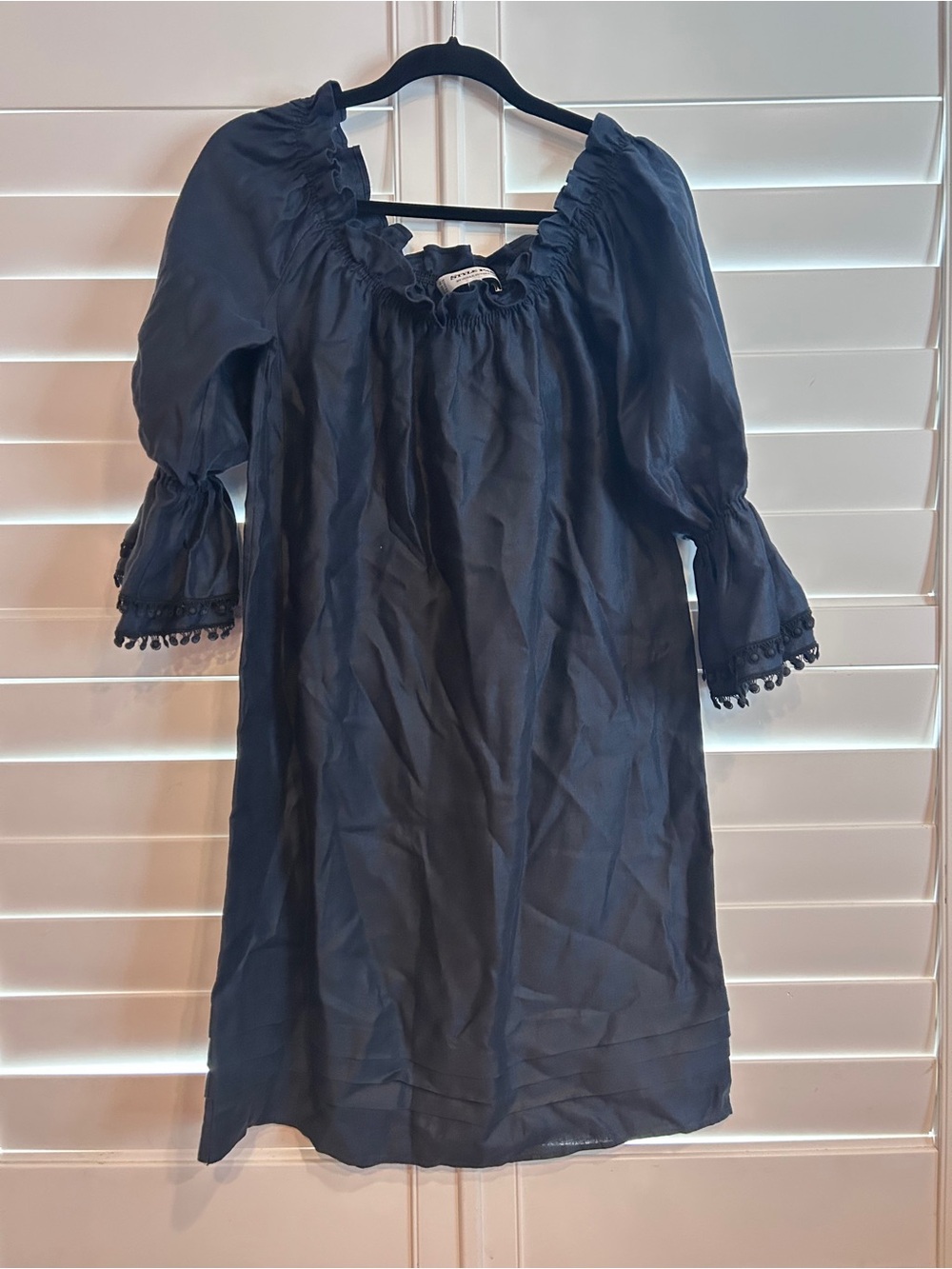 Style Paris by Susan Sutherland Off the Shoulder Babydoll Dress Puff Sleeves 42